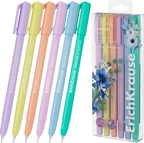 Набор гелевых ручек Erich Krause Paradise Stick Pastel Bloom / 61311