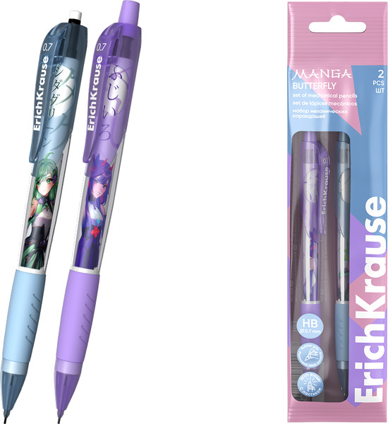 Набор механических карандашей Erich Krause Butterfly Manga / 64089