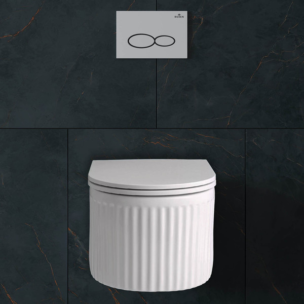 Унитаз подвесной Roxen Royal Matt Rimless Soft Close NC 530200-01