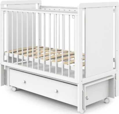 Детская кровать-трансформер INDIGO Classic маятник + колеса ящик