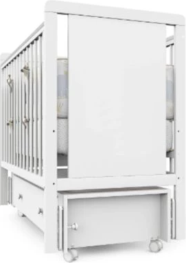 Детская кровать-трансформер INDIGO Classic маятник + колеса ящик