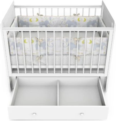 Детская кровать-трансформер INDIGO Classic маятник + колеса ящик