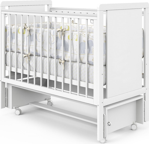 Детская кровать-трансформер INDIGO Classic маятник + колеса - фото