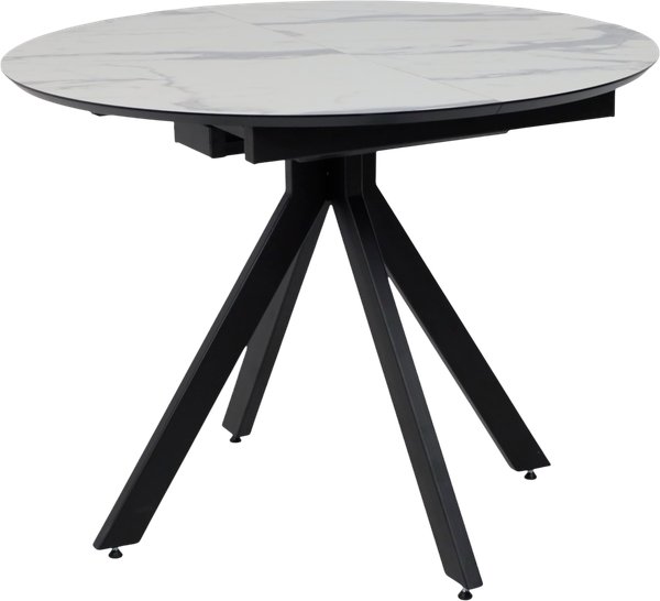 Обеденный стол LEPREMO AV 1107 HPL+МДФ раздвижной D1000-1350x750  - фото