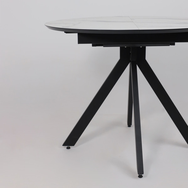 Обеденный стол LEPREMO AV 1107 HPL+МДФ раздвижной D1000-1350x750 