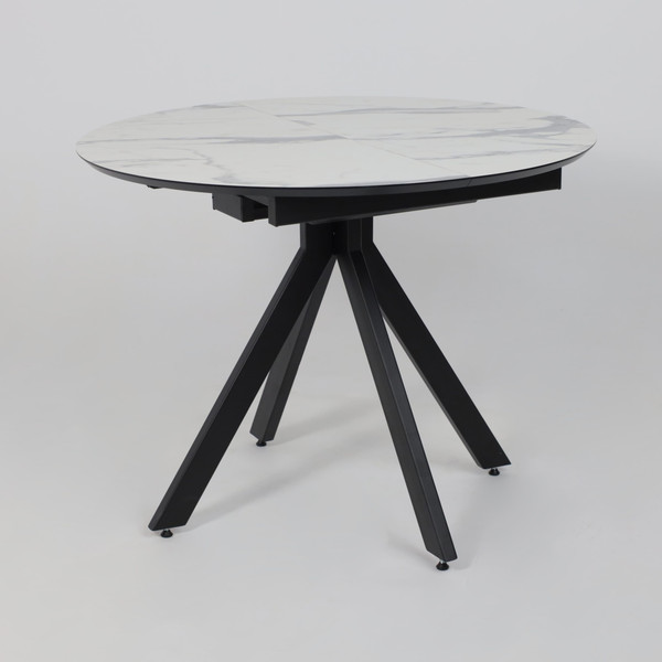 Обеденный стол LEPREMO AV 1107 HPL+МДФ раздвижной D1000-1350x750 