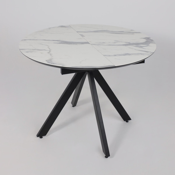 Обеденный стол LEPREMO AV 1107 HPL+МДФ раздвижной D1000-1350x750 