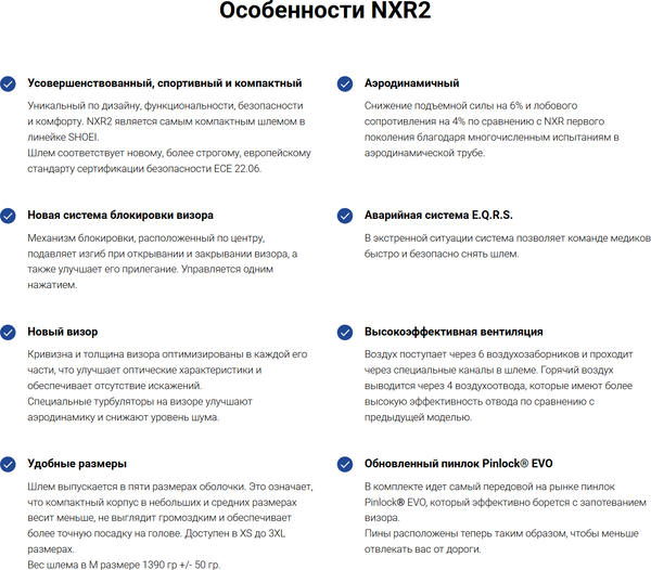 Мотошлем Shoei NXR 2