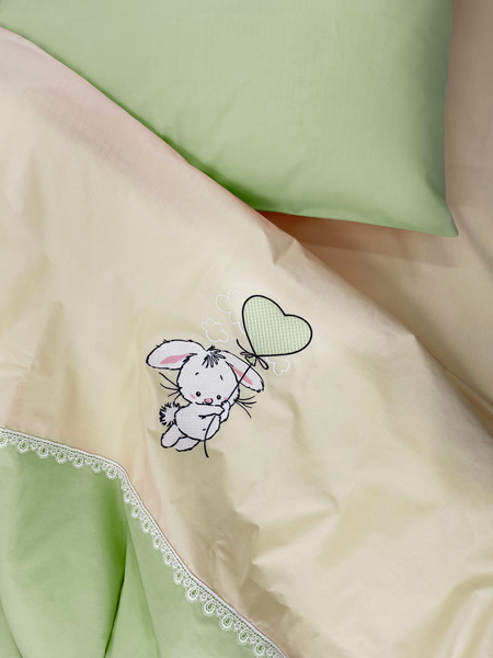 Комплект постельный для малышей Primavelle Bunny с бортиками и кармашком / 115124291-22B - фото