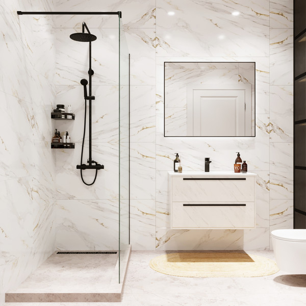 Душевая стенка Benetto BEN-602 BLC 80х200