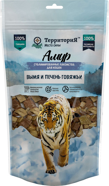 Лакомство для кошек ТерриториЯ Микс Печень + Вымя говяжье / 562012 - фото