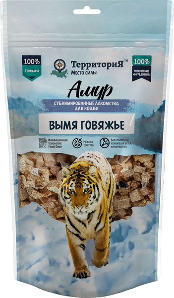 Лакомство для кошек ТерриториЯ Вымя говяжье Амур / 562029 - фото