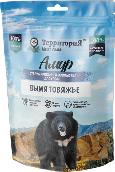 Лакомство для собак ТерриториЯ Вымя говяжье Амур / 563675 - фото
