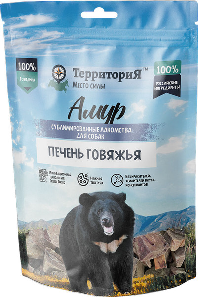 Лакомство для собак ТерриториЯ Печень говяжья Амур / 563743 - фото