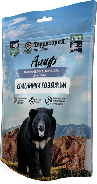 Лакомство для собак ТерриториЯ Семенники говяжьи Амур / 563774
