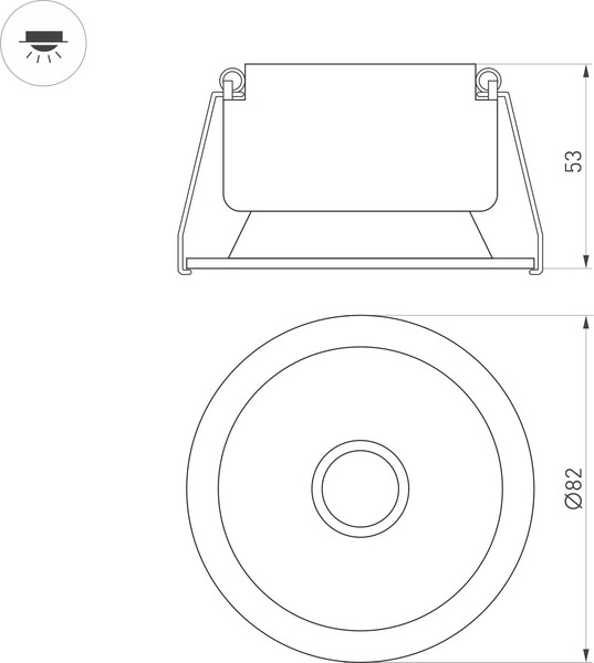 Точечный светильник Arlight MS-HARBOR-R82-10W Warm3000 WH / 048265