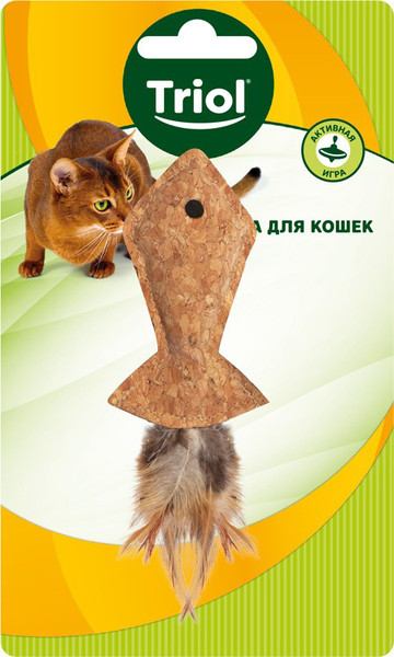 Игрушка для кошек Triol Рыбка с перьями / 22171043