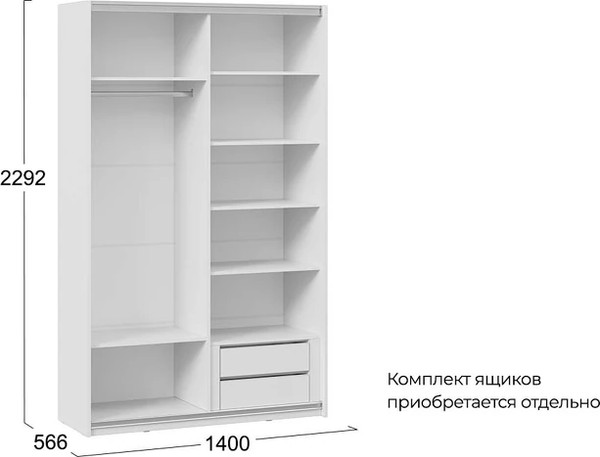 Шкаф-купе ТриЯ Оскар Тиффани Т2 1400 / 282725