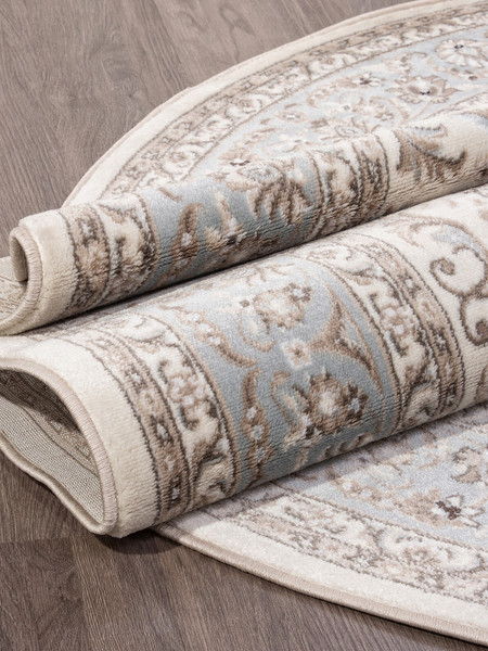 Ковер Merinos Valencia Deluxe F014-OVAL-CREAM-L.BLUE