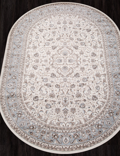 Ковер Merinos Valencia Deluxe F014-OVAL-CREAM-L.BLUE