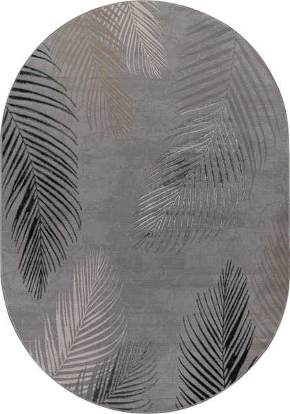 Коврик Merinos Liman F167-OVAL-GRAY-D.GREEN - фото