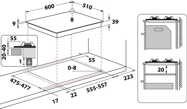 Газовая варочная панель Whirlpool GMT 6422 AN