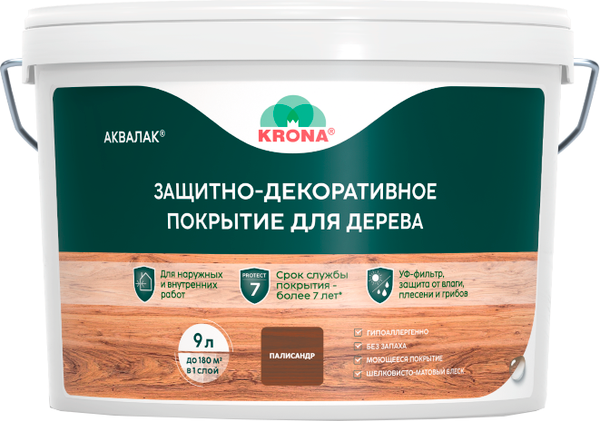 Защитно-декоративный состав KRONA Аквалак - фото