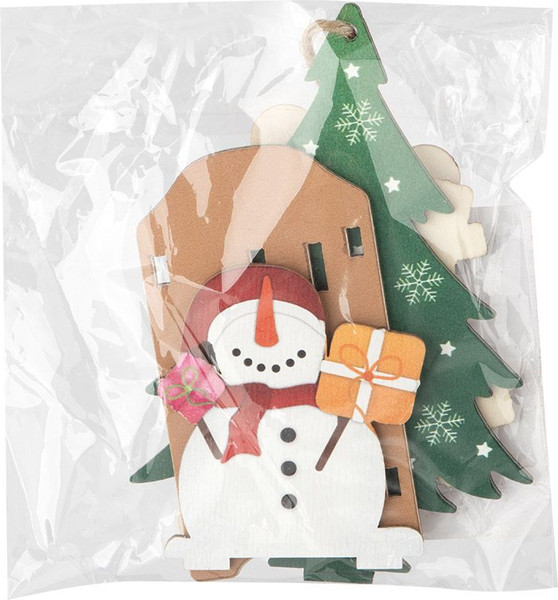 Елочная игрушка Волшебная страна Снеговик с подарками 110384