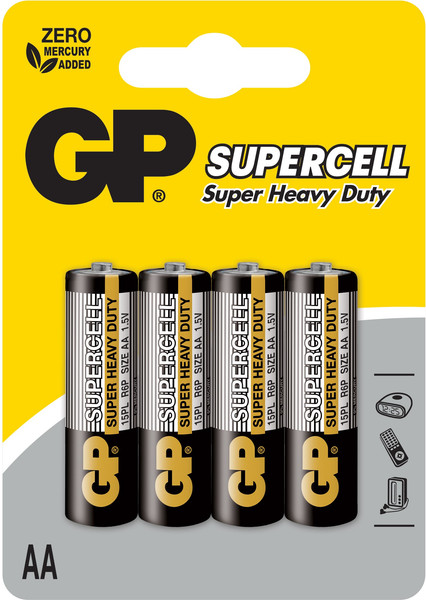 Комплект батареек GP Batteries Supercell R6P/15PL-2U4 - фото