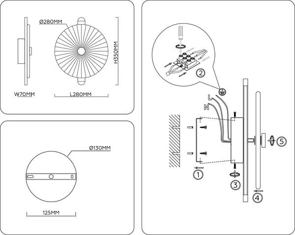 Бра Ambrella LH31143 BS/CL