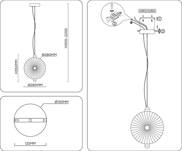 Потолочный светильник Ambrella LH31145 СH/CL (хром/прозрачный)