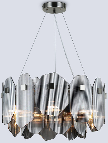 Люстра Ambrella LH31201/6 SN/SM (сатин никель/дымчатый) - фото