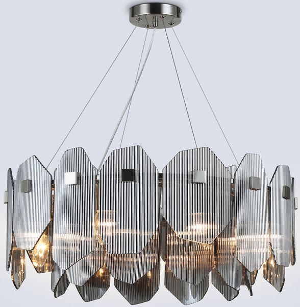 Люстра Ambrella LH31203/8 SN/SM (сатин никель/дымчатый) - фото