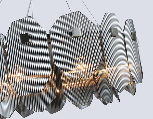 Люстра Ambrella LH31203/8 SN/SM (сатин никель/дымчатый)