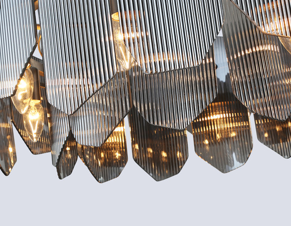 Люстра Ambrella LH31203/8 SN/SM (сатин никель/дымчатый)