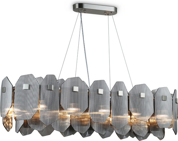 Люстра Ambrella LH31205/12 SN/SM (сатин никель/дымчатый)