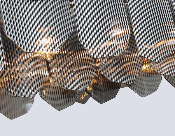 Люстра Ambrella LH31205/12 SN/SM (сатин никель/дымчатый)