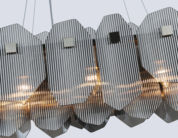 Люстра Ambrella LH31205/12 SN/SM (сатин никель/дымчатый)