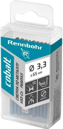 Набор сверл Rennbohr Р6М5К5 Cobalt Prom / 671033 - фото