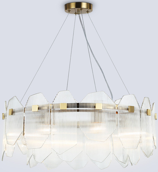 Люстра Ambrella LH31253/8 BS/CL (латунь/прозрачный) - фото