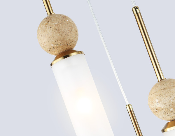 Люстра Ambrella LH53257/3 BS/FR (латунь/белый матовый)