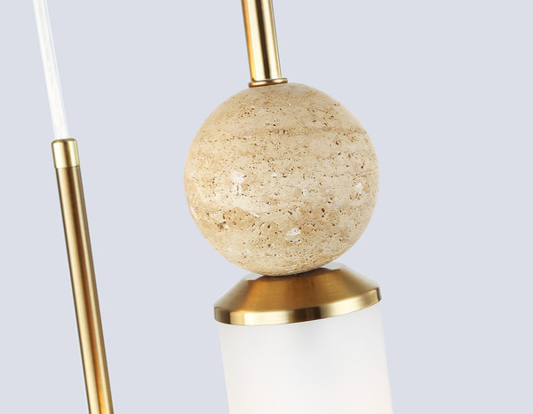 Люстра Ambrella LH53257/3 BS/FR (латунь/белый матовый)