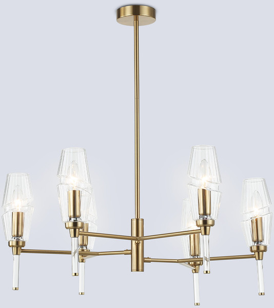 Люстра Ambrella LH55201/6 BS/CL (латунь/прозрачный) - фото