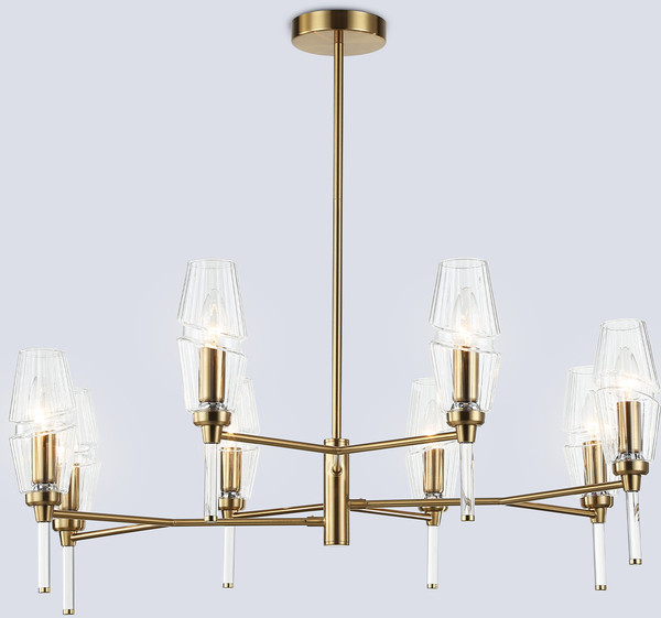 Люстра Ambrella LH55202/8 BS/CL (латунь/прозрачны) - фото