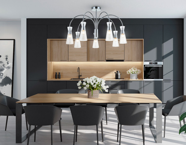 Люстра Ambrella LH55653/7 СH/CL (хром/прозрачный)