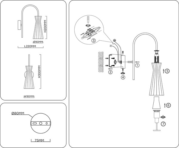 Бра Ambrella LH55655 СH/CL