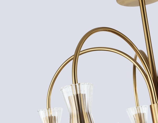 Люстра Ambrella LH55701/5 BS/CL (латунь/прозрачный)