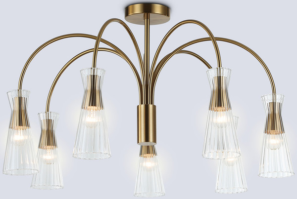 Люстра Ambrella LH55703/7 BS/CL (латунь/прозрачный) - фото