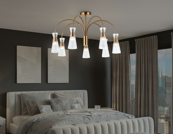 Люстра Ambrella LH55703/7 BS/CL (латунь/прозрачный)