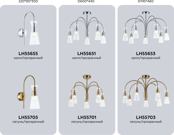 Бра Ambrella LH55705 BS/CL